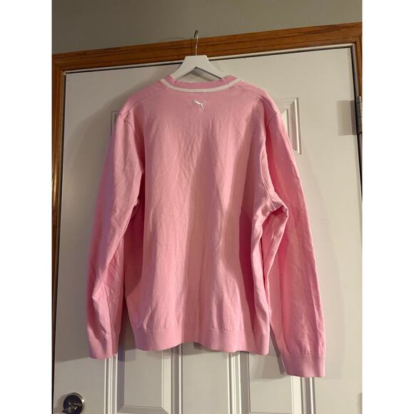 PUMA X ARNOLD PALMER MEN'S KING'S CARDIGAN (PINK) SIZE XXL - Picture 6 of 7